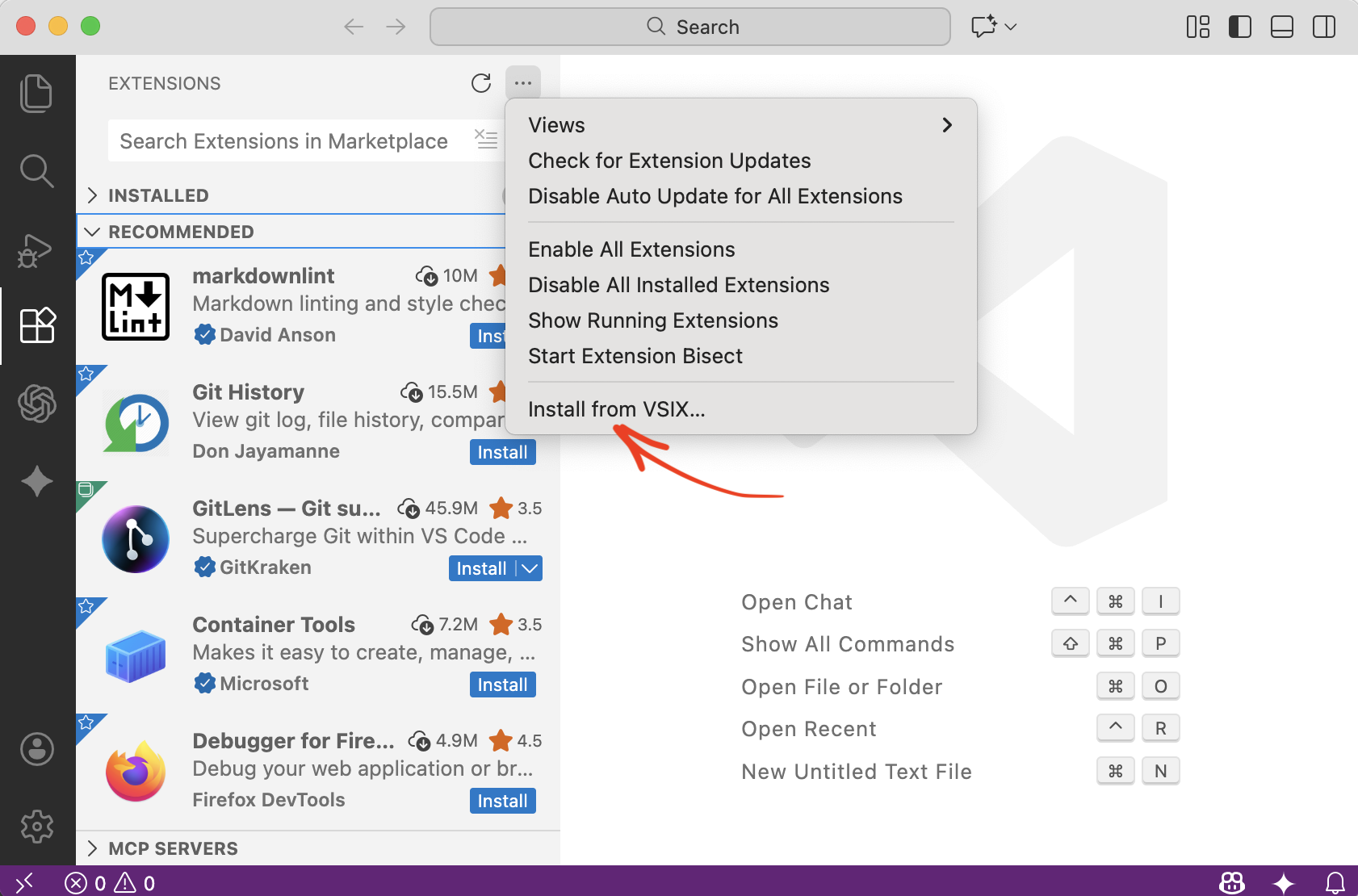Установка VSIX